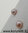 Hopeiset 6 mm helmikorvakorut, persikka